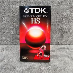 TDK Blank VHS tape T-160HSBH Premium Quality HS 8 hrs T-160 new in package